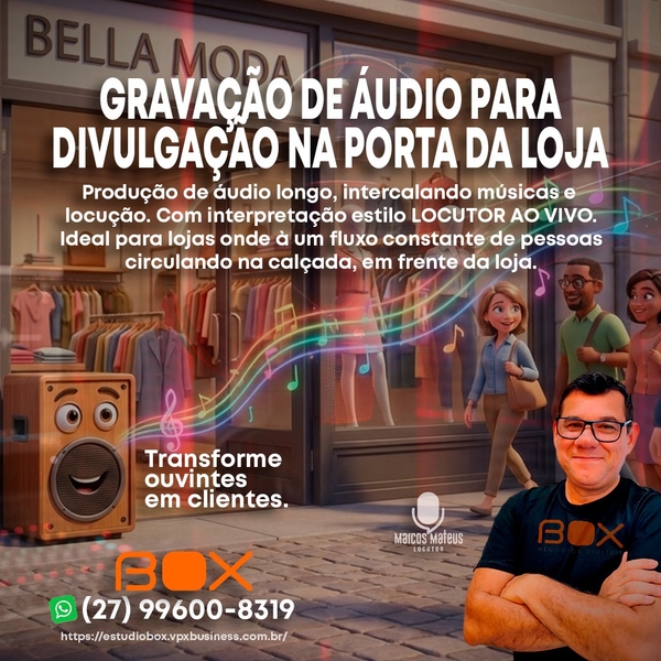 Gravação de Áudio para Porta de Loja